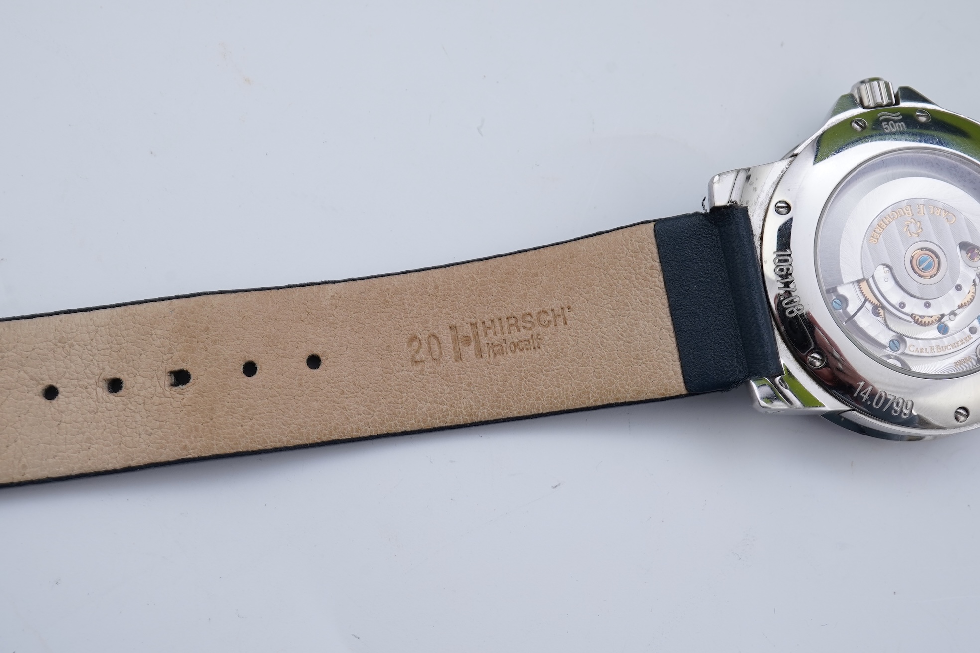 A gentleman's recent stainless steel Carl F. Bucherer Patravi Automatic wrist watch